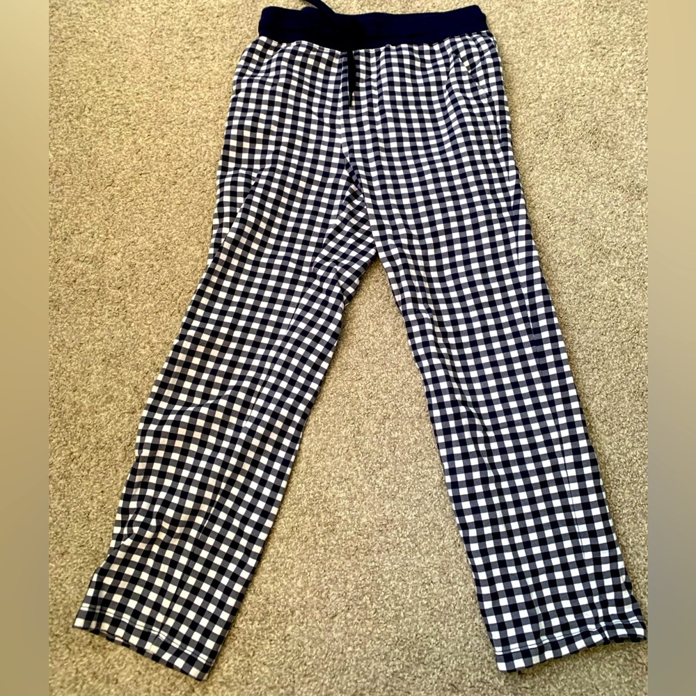 Gingham cropped sweatpants